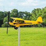 Mevronisshop - girouette de jardin exterieur, avion moulin a vent metal, mod�le avion girouettes jardin ...