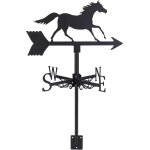 Mevronisshop - girouette de jardin exterieur cheval au galop ornement girouettes m�tal girouette outil ...