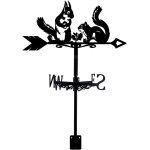 Mevronisshop - girouette de jardin exterieur ecureuil girouettes en mtal pour toit de cour jardin panneau ...