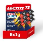 Mevronisshop - super glue - 3 power gel mini dose (lot de 6 tubes de 1 g) ¿ colle forte transparente ...