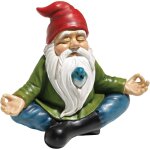 Mevronisshop - gnome de jardin zen statue, 20. 25 cm, polyrsine, palette complte de couleur