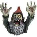 Mevronisshop - gnome zombie statue de cimeti�re de jardin a d�cor gothique, 28 cm, polyr�sine, palette ...