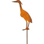 Mevronisshop - heron de jardin rouill - oiseau deco jardin convient pour la decoration jardin bassin ...