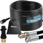 Mevronisshop - i kit universel de tuyaux de nettoyage, 15m, 200 bar, sacoche avec adaptateur incluse, ...