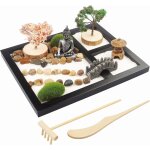 Mevronisshop - jardin zen japonais pour bureau ¿ 22, 9 x 17, 8 cm ¿ mini jardin zen avec sable blanc ...