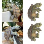 Mevronisshop - jurcicat mini tortue decoration jardin exterieur 8 cm long figurines de tortues grimpantes ...