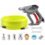 Mevronisshop - kit de jet d'egout pour nettoyeur haute pression 15m, tuyau de nettoyage de canalisation ...