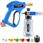 Mevronisshop - kit pistolet de nettoyeur haute pression avec canon � mousse, 1 / 4  raccord rapide, 5 ...