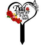 Mevronisshop - marqueurs fun�raires pour cimeti�re, d�corations de cimeti�re en acrylique, plaques comm�morati ...