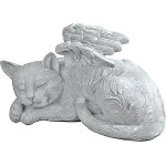 Mevronisshop - m�morial chat pet ange statue honorifique pierre tombale, 25. 5 cm, polyr�sine, pierre ...