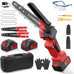 Mevronisshop - mini tron�onneuse � batterie 6 et 8 pouces, 1300w brushless tronconneuse electrique sans ...