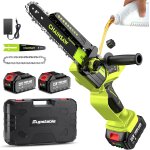 Mevronisshop - mini tronconneuse � batterie 8000mah, 8 et 6 pouces mini tron�onneuse electrique sans ...