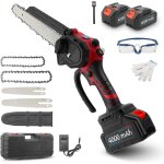 Mevronisshop - mini tron�onneuse sans fil avec 2 x 4000 mah, 20, 3 cm et 15, 2 cm, mini tron�onneuse ...