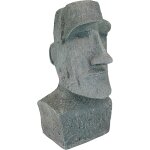 Mevronisshop - monolithe ahu akivi moai de l'le de pques statue de jardin, grand 61 cm, polyrsine, ...