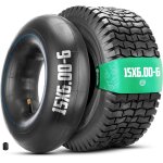 Mevronisshop - moovmoov pneu 15x6. 00 - 6 avec chambre � air incluse - profil turf gazon nhs - pour tracteur ...