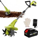 Mevronisshop - motobineuse electrique, 20v bineuse sans fil avec poign�e mobile, largeur Ø20cm, id�ale ...