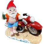 Mevronisshop - nain de jardin amusant en forme de moto - d�coration de jardin pour l'ext�rieur - figurine ...