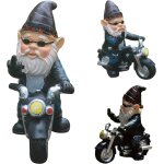 Mevronisshop - nain de jardin en forme de moto, 11, 5 × 12, 5 cm, etanche, protection solaire, dcoration ...