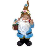Mevronisshop - nain de jardin gnome dwarf - d�coration de jardin - lutin - pierre - bleu - 27 cm