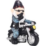 Mevronisshop - nain de jardin moto, statue de jardin gnome, imperm�able, protection solaire, d�coration ...