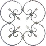 Mevronisshop - ornement en fer forg�, el�ment d�coratif pour grille de fen�tre, cl�ture, porte de jardin, ...