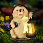 Mevronisshop - ornements de jardin h�risson d'ext�rieur avec lanterne solaire, cadeaux uniques pour maman, ...