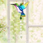 Mevronisshop - pendentif attrape - soleil en cristal en forme de colibri a suspendre pour fen�tre, d�coration ...