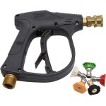 Mevronisshop - pistolet nettoyeur haute pression avec 5 buses de pulv�risation, 4000 psi mousse � connexion ...
