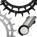 Mevronisshop - pointes pour robot tondeuse ecovacs goat - acier inoxydable - trous de vis abaiss�s - ...