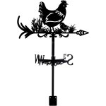 Mevronisshop - poule herbe mtal gireuette animaux fer forg gireuette toit jardin direction signe extrieur ...