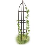 Mevronisshop - relaxdays arceau arche rosiers pergola ob�lisque de jardin support tuteur m�tal colonne ...