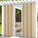 Mevronisshop - rideaux d'ext�rieur imperm�ables, lot de 2 rideau pour pergola a oeillets en haut, rideau ...
