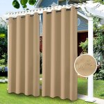 Mevronisshop - rideau occultant imperm�able avec ?illets, pour tonnelle de jardin, porte coulissante, ...