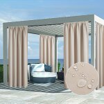 Mevronisshop - rideau pour pergola ext�rieur impermeable - rideaux occultant thermiques anti chaleur ...