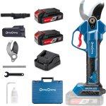 Mevronisshop - s�cateur electrique sans fil 20v, 4 niveaux de coupe jusqu'� 35 mm, lame sk5 avec 2 batteries ...