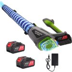 Mevronisshop - souffleur batterie souffleurs de feuilles: 21v souffleur �lectrique avec 2 x 4. 0ah li ...