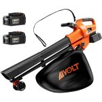 Mevronisshop - souffleur de feuilles sans fil 3 en 1 aspirateur broyeur de feuilles mortes avec 2 x 20v ...