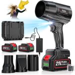 Mevronisshop - souffleur sans fil avec 2� batteries 4000 mah, moteur brushless 80. 000 tr / min, vitesse ...