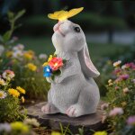 Mevronisshop - statues de jardin en forme de lapin, d�corations de jardin ext�rieures, figurines imperm�ables ...