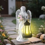 Mevronisshop - statues solaires de jardin, lanterne funraire, dcoration d'extrieur, figurine d'ange ...