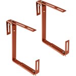 Mevronisshop - support pour jardini�re couleur terre cuite - support de bac a fleurs robuste et r�glable ...