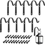 Mevronisshop - suspension mural crochet plante, 10 pcs crochets muraux noirs crochet plante murale pour ...