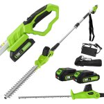 Mevronisshop - taille haie t�lescopique sans fil, taille - haies electrique sans fil 2 * 20v 2. 0ah, ...