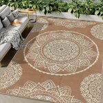 Mevronisshop - tapis d'extrieur extra large - 270 x 365 cm - tapis de jardin impermable et rversible ...