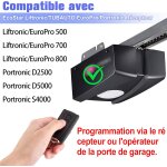 Mevronisshop - tlcommande portail garage pour ecostar rsc2 - 433 rse2 - 433 rsz1 - 433 pour hormann ...