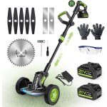 Mevronisshop - tondeuse � gazon avec batterie, gisam 8  d�broussailleuse sans balais avec 2x4. 0ah de ...
