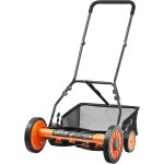 Mevronisshop - tondeuse � gazon manuelle, 450 mm, 5 lames acier, sans moteur, hauteur de coupe r�glable ...