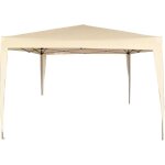 Mevronisshop - tonnelle pliante 300x300x240 cm cr�me, structure l�g�re en m�tal avec toit en polyester ...