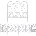 Mevronisshop - unho cl�ture jardin ext�rieur en m�tal: lot de 5 barri�re jardin d�corative bordure parisienne ...
