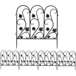Mevronisshop - unho cl�ture jardin ext�rieur en m�tal: lot de 5 barri�re jardin d�corative bordure parisienne ...